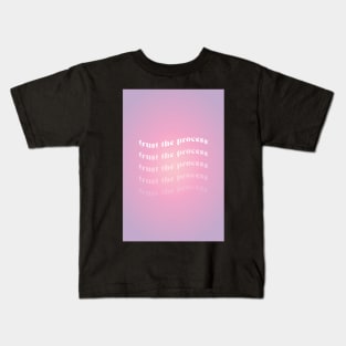 Trust the Process Pink and Purple Aura Kids T-Shirt